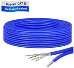HB-DIGITAL CAT 8 Kabel 10m Duplex Installationskabel S/FTP LSZH Netzwerkkabel,