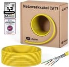 HB-DIGITAL CAT 7 Kabel 25m Installationskabel S/FTP AWG23 LSZH gelb Netzwerkkabel,