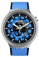 Swatch Luxusuhr Gro&szlig;er fetter blauer D&auml;mmerung SB07S106