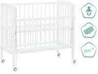 Fillikid Beistellbett Nino - Wei&szlig;, Stubenwagen Stubenbett auch f&uuml;r Boxspringbett