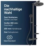 Ideal Standard Duschsystem Ceratherm Alu+, H&ouml;he 111.30 cm, Multifunktionsbrause, mit
