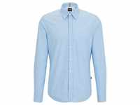 BOSS ORANGE Langarmhemd Relegant_6 mit praktischer Brusttasche, blau