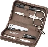 ERBE Manik&uuml;re-Etui Siena, 5 tlg., Lederetui mit Zippverschluss