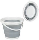 relaxdays Falteimer Faltbarer Eimer 10 Liter, grau