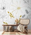 living walls Fototapete Fototapete Floral, glatt, matt, (1 St), Blumentapete...