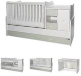 Lorelli Komplettbett Baby- und Kinderbett Mini Max, 3 in 1, umbaubar, f&uuml;r 2 Kinder