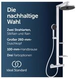 Ideal Standard Duschsystem Ceratherm Alu+, H&ouml;he 111.30 cm, Multifunktionsbrause, mit