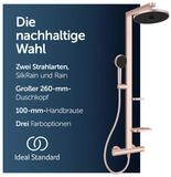 Ideal Standard Duschsystem Ceratherm Alu+, H&ouml;he 111.30 cm, Multifunktionsbrause, mit