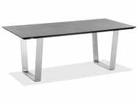 Niehoff Tisch Noah Trapezkufe Edelstahl - 200 x 95 cm HPL Beton-Design
