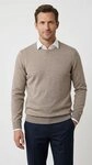 OLYMP Rundhalspullover OLYMP Strick Casual moderner Strickpullover