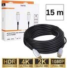 Hama 15m HDMI-Kabel Lang Anschluss-Kabel Optisch Aktiv Video-Kabel, HDMI, (1500 cm),