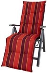 Sun Garden Sesselauflage Relaxliege Naxos 20208-3 terracotta-rot gestreift 174x50x6