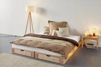 OTTO home Palettenbett "ALASCO " Mit Schublade, zertifiziertes Massivholz,