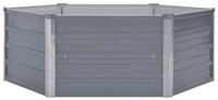 vidaXL Hochbeet, Kr&auml;uterhochbeet 129 x 129 x 46 cm Verzinkter Stahl Grau