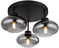 GLOBO LIGHTING Deckenleuchte SHAUN, ohne Leuchtmittel, Deckenleuchte Schwarz,