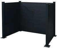 Floraworld M&uuml;lltonnenbox, M&uuml;lltonnen-Einfassung Aluminium 2 x 240 Liter 150 x 115 x