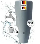 GARANTIA Regentonne 2in1 Wasserbeh&auml;lter Komplett-Set 300 L, zinkgrau