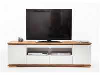 MCA furniture Lowboard TV-Lowboard Chiaro, weiß matt / Asteiche massiv