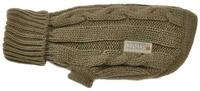 Wolters Hundepullover Zopf-Strickpullover f&uuml;r Mops & Co. olive
