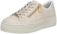 Rieker Plateausneaker mit goldfarbenem Rei&szlig;verschluss, Freizeitschuh, Halbschuh,
