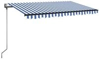 vidaXL Markise Markise Automatisch Einziehbar 400x350 cm Blau und Wei&szlig; (1-St)