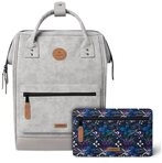 CABAIA Rucksack Vegan Nubuck Backpack (Set, 3-tlg)