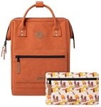 CABAIA Rucksack Vegan Nubuck Backpack (Set, 3-tlg)