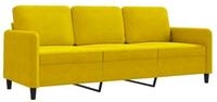 vidaXL Sofa, 3-Sitzer-Sofa Gelb 180 cm Samt