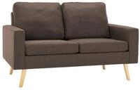 vidaXL Sofa, 2-Sitzer-Sofa Braun Stoff