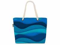 VOID Strandtasche (1-tlg), Paper art waves Beach Bag Papier Fische Küche...
