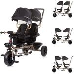 Chipolino Dreirad Geschwisterdreirad Tricycle Hip Hop, zwei Kinder, bis 40 kg,...