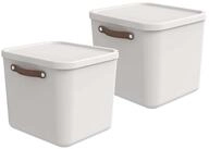 ROTHO Aufbewahrungsbox 2er-Set Aufbewahrungskiste 40l (Aufbewahrungsset,...