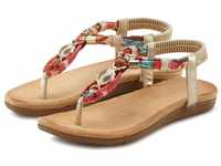 LASCANA Zehentrenner Sandale mit elastischen Riemchen und modischer Farbgebung