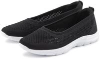 Sneaker Ballerinas LASCANA "Halbschuh, Slip-On-Sneaker", Damen, Gr. 35, schwarz,