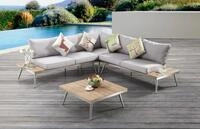 AISER Gartenlounge-Set AISER Royal Garten Lounge -Barbados- mit Tisch aus Misanbar