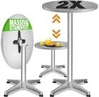 Casaria Stehtisch, Klappbar H&ouml;henverstellbar 70cm/115cm Aluminium Rund &Oslash; 60cm