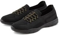Sneaker LASCANA "Slipper, Halbschuh, Slip-On-Sneaker", M&auml;dchen, Gr. 35, schwarz,