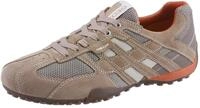 Sneaker GEOX "U SNAKE", Herren, Gr. 48, beige, Textil, Veloursleder, Schuhe Sneaker,
