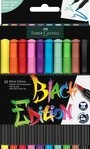 Faber-Castell Filzstift 10 Filzstifte BLACK EDITION mit weicher Pinselspitze