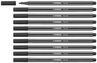 STABILO Filzstift STABILO Filzstift Pen 68 schwarz 10er Set