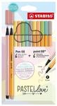 STABILO Marker STABILO Pastellove-Set - Pen 68 + point 88 - 12er Set