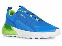 Geox J ACTIVART ILLUMINUS Slip-On Sneaker mit cooler Blinkfunktion, blau