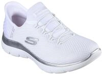 Slip-On Sneaker SKECHERS "SUMMITS-DIAMOND DREAM", Damen, Gr. 36, wei&szlig;, Textil,