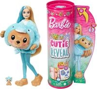 Mattel&reg; Biegepuppe Barbie Cutie Reveal Puppe + 10 &Uuml;berraschungen Farbwechsel 3+