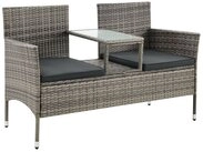 Juskys Monaco 133x63x84cm 2-Sitzer-Bank mit Abstelltisch (200164) Juskys Monaco 133x63x84cm 2-Sitzer-Bank mit Abstelltisch (200164)