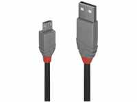 Lindy Lindy USB 2.0 Kabel Typ A/Micro-B Anthra Line M/M 2m USB-Kabel