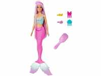 Mattel Barbie Meerjungfrauen-Puppe mit langen rosa Haaren und Accessoires...
