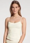 CALIDA Spaghettitop Cate Satin-Einsatz, Single Jersey Qualit&auml;t, elastisch, weich,