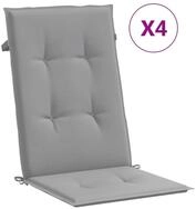 vidaXL Hochlehnerauflage, Gartenstuhlauflagen f&uuml;r Hochlehner 4 Stk. Grau...