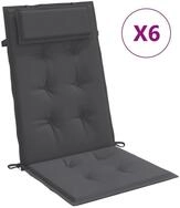 vidaXL Hochlehnerauflage, Gartenstuhl Auflagen 6 Stk. Anthrazit Oxford-Gewebe